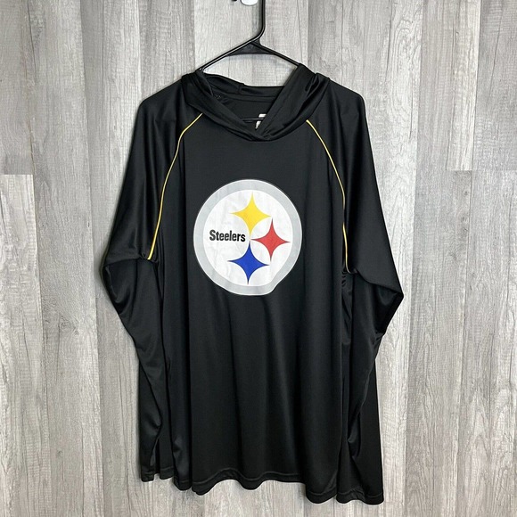 STARTER Mens Pittsburgh Steelers Hoodie Activewear Sweatshirt, Black, X Large XL - Picture 1 of 8
